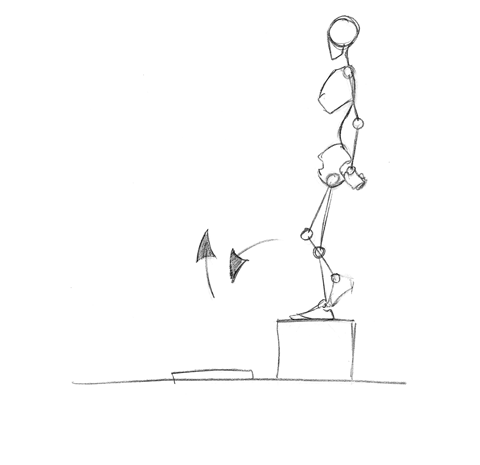 Drop-Jump sur une jambe sur un tapis d'équilibre